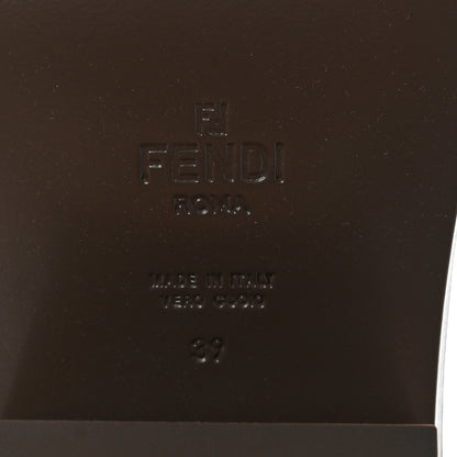 Fendi Vitello Abrasivato FF Cut Mules 39 Cuoio 7 of 7