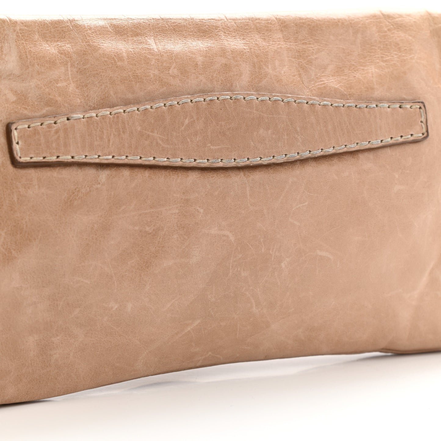 Vitello Shine Turnlock Flap Clutch