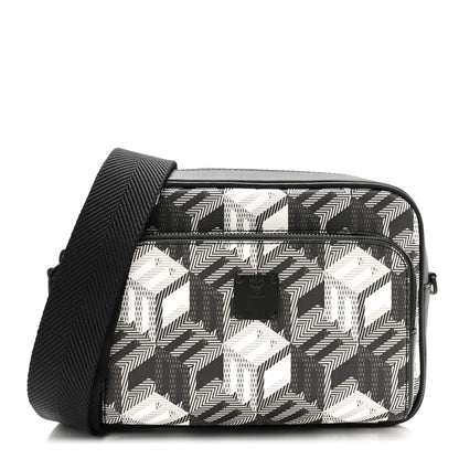 MCM Jacquard Cubic Monogram Klassic Crossbody Bag Black White 1 of 9