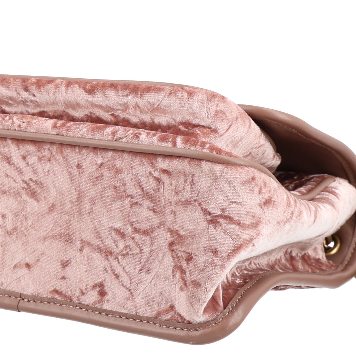 Velvet Monogram Matelasse Baby Niki Chain Satchel Pink