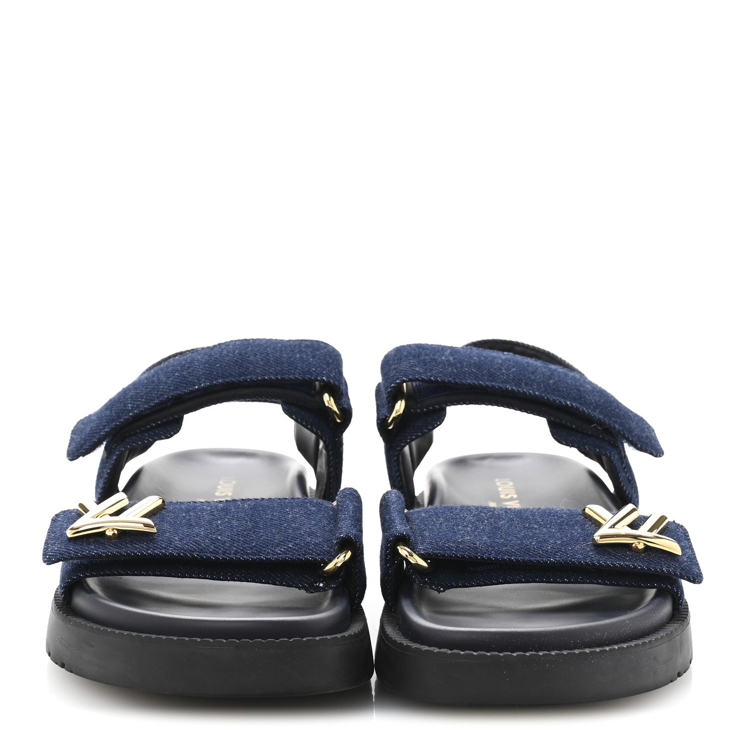 Louis Vuitton Denim Sunset Comfort Flat Sandals 37.5 Blue 1722034