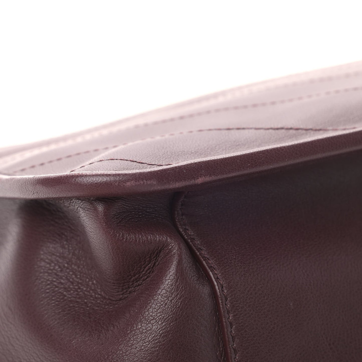 Lambskin Matelasse Monogram Medium Niki Chain Satchel Burgundy