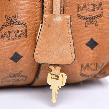MCM Visetos Medium Essentials Shoulder Bag Cognac 17 of 19
