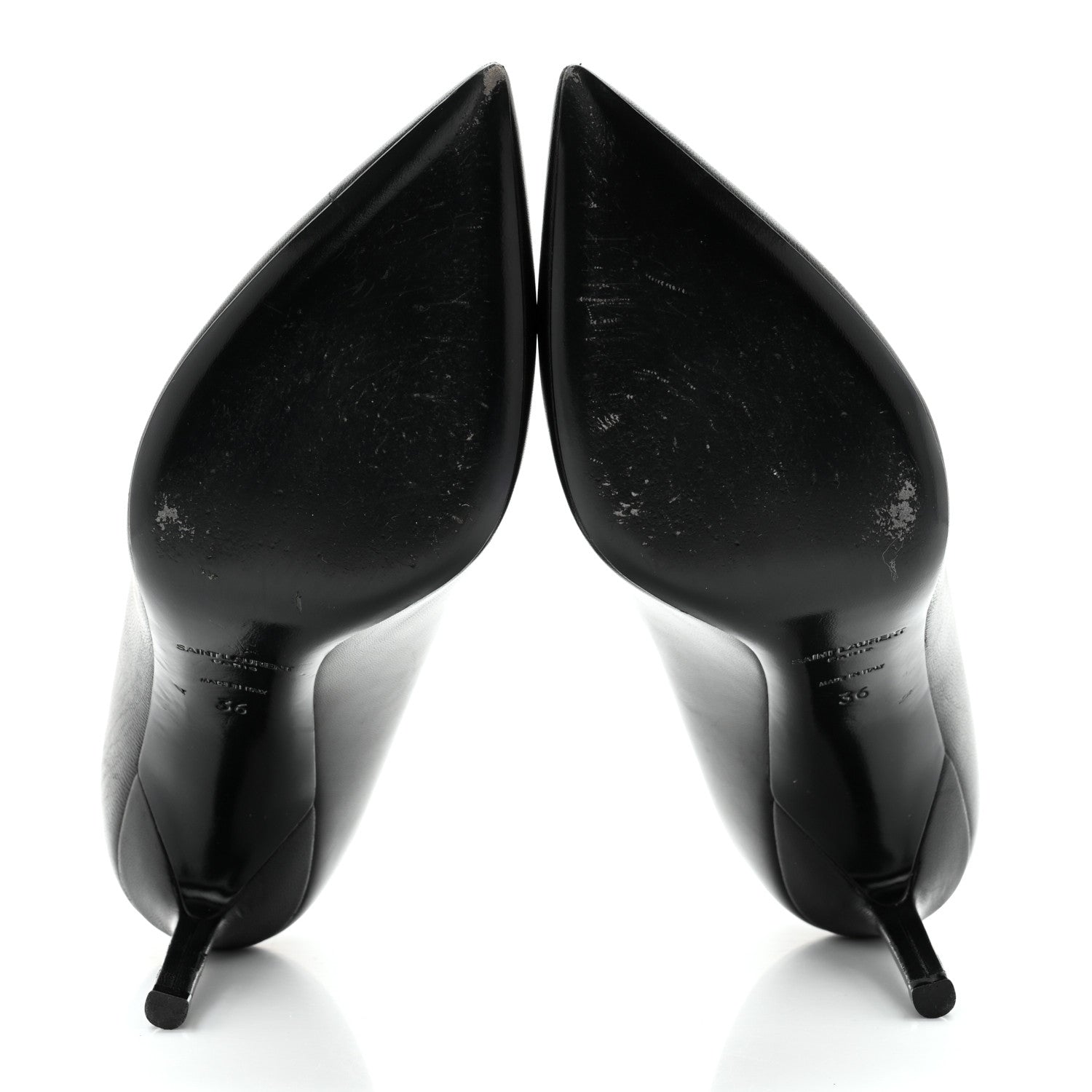 Saint Laurent Kitten Heel Pumps 36 Black 5 of 9