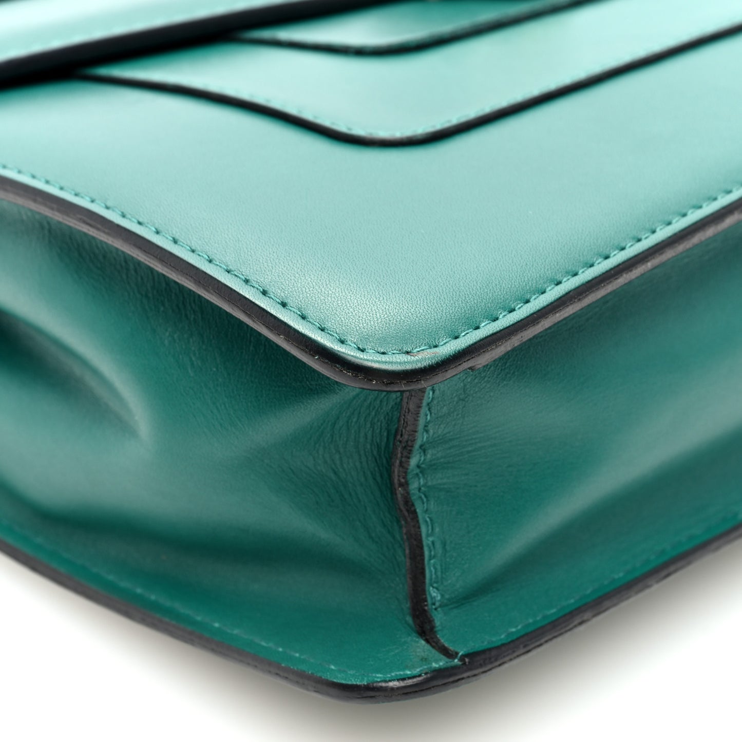 Calfskin Serpenti Forever Snake Strap Crossbody Bag Emerald Green