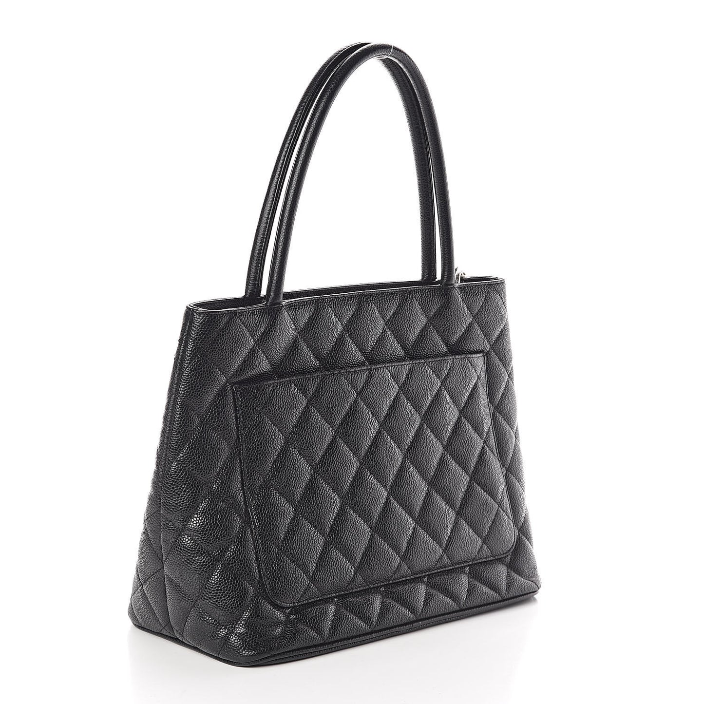 Caviar Quilted Medallion Tote Black