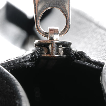 Celine Drummed Leather and Suede Small Trapeze Black 8 of 8