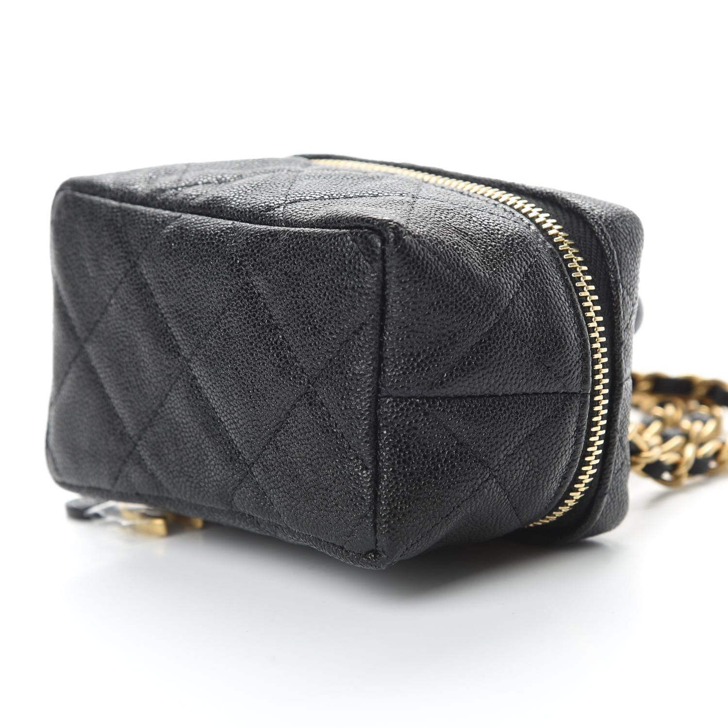 Chanel Caviar Quilted Mini Top Handle Vanity With Chain Black 10 of 11