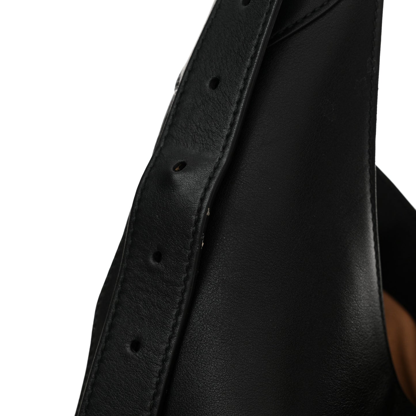 Calfskin Dog Embroidered Extra Large Dionysus Hobo Black