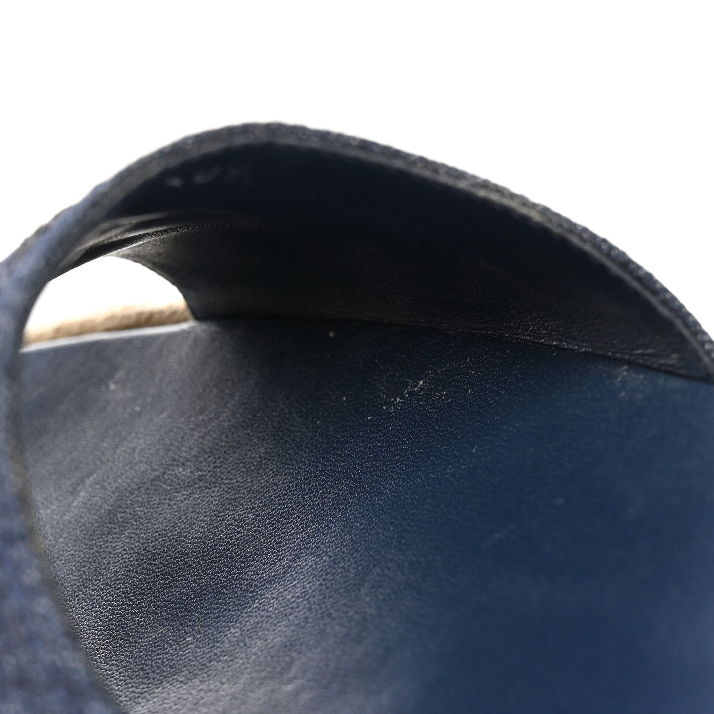 Denim Logo Espadrilles Sandals 40 Blue