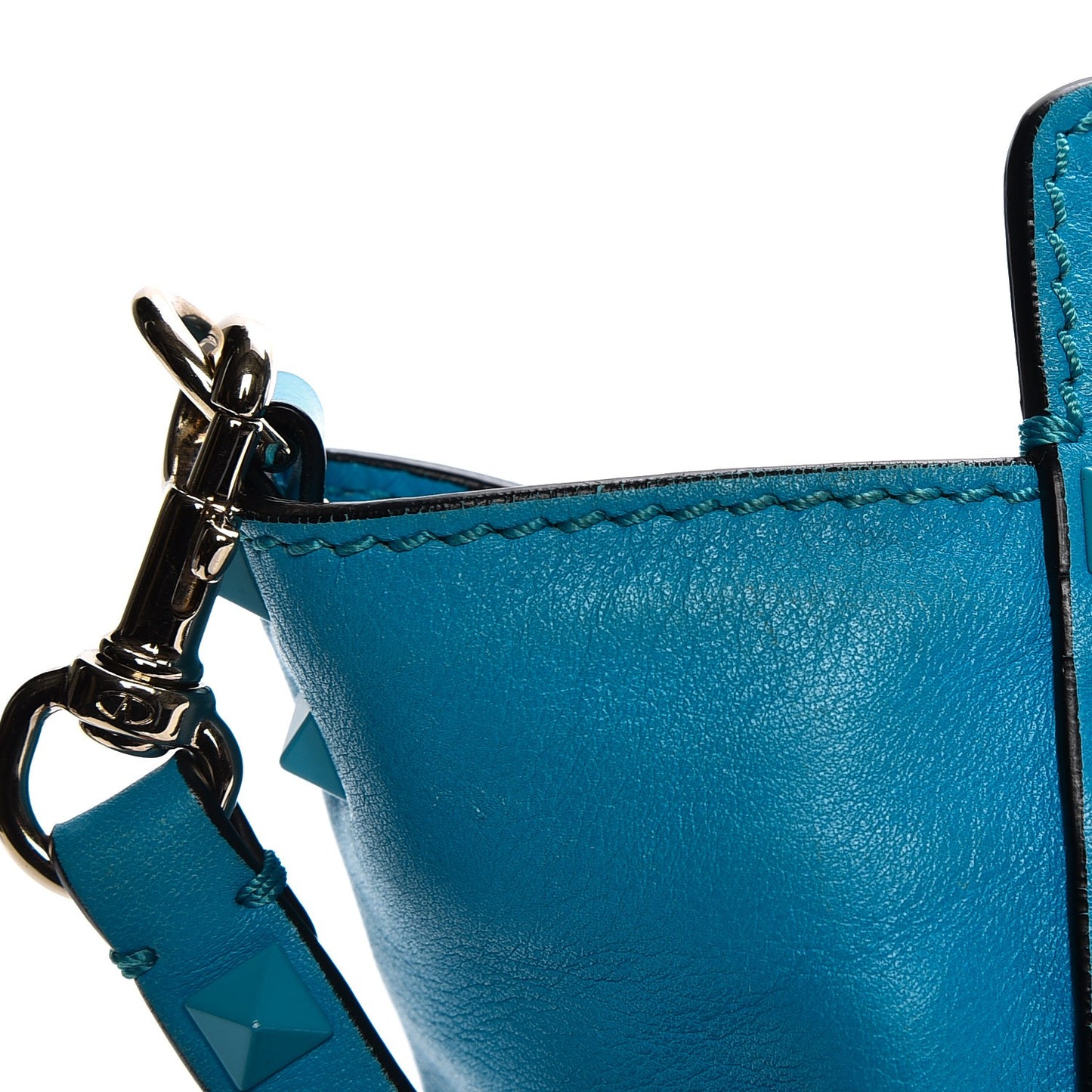 Vitello Monochrome Mini Rockstud Tote Parrot