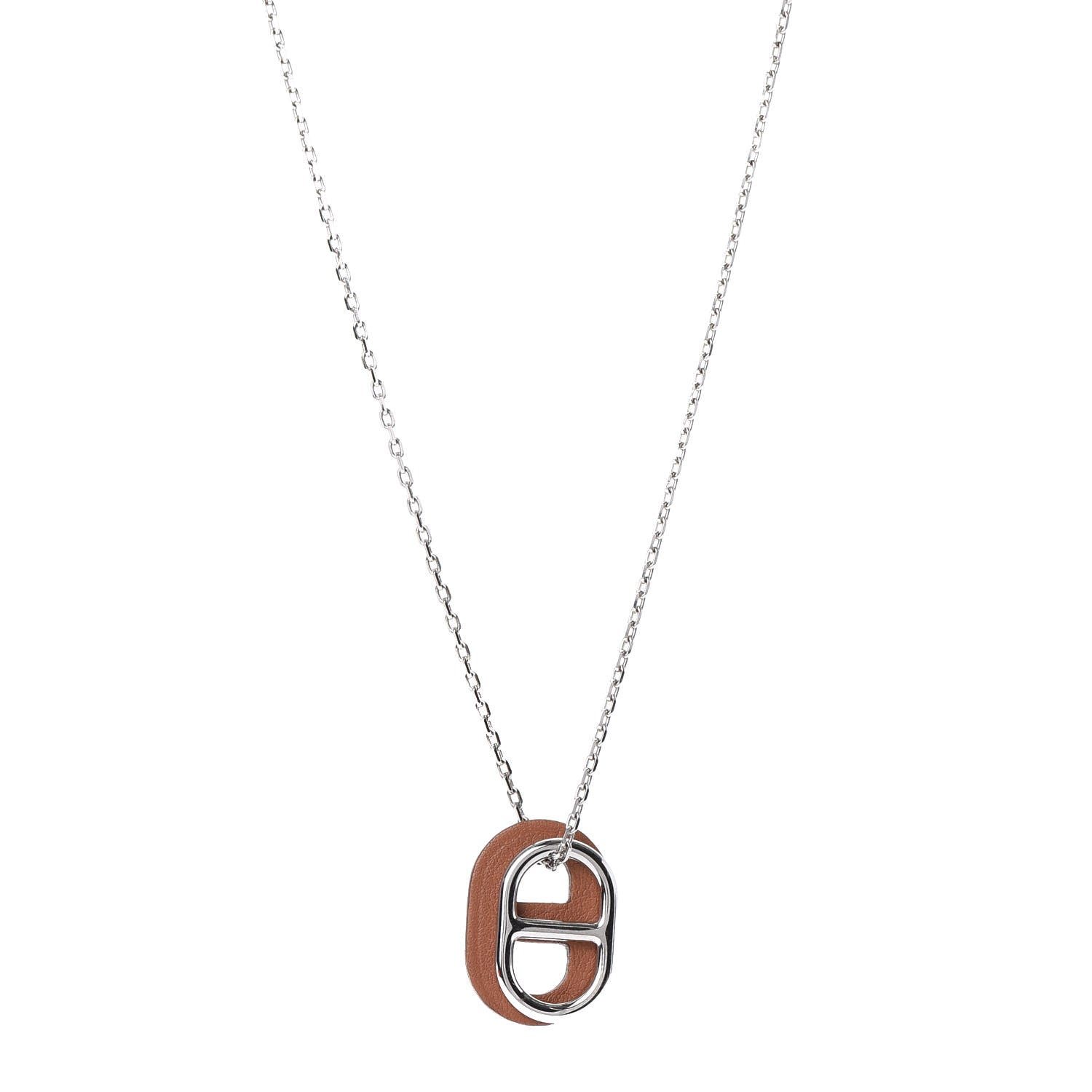 Hermes Swift O'Maillon Pendant Necklace Gold 1 of 6