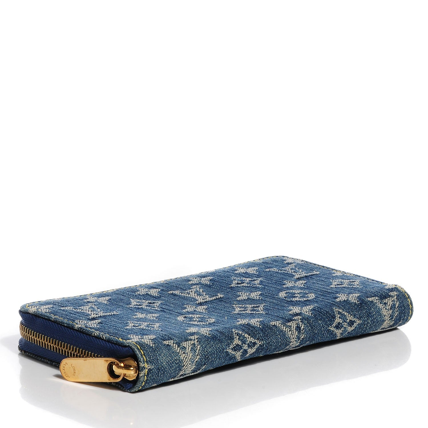 Louis Vuitton Denim Zippy Wallet Blue 4 of 7