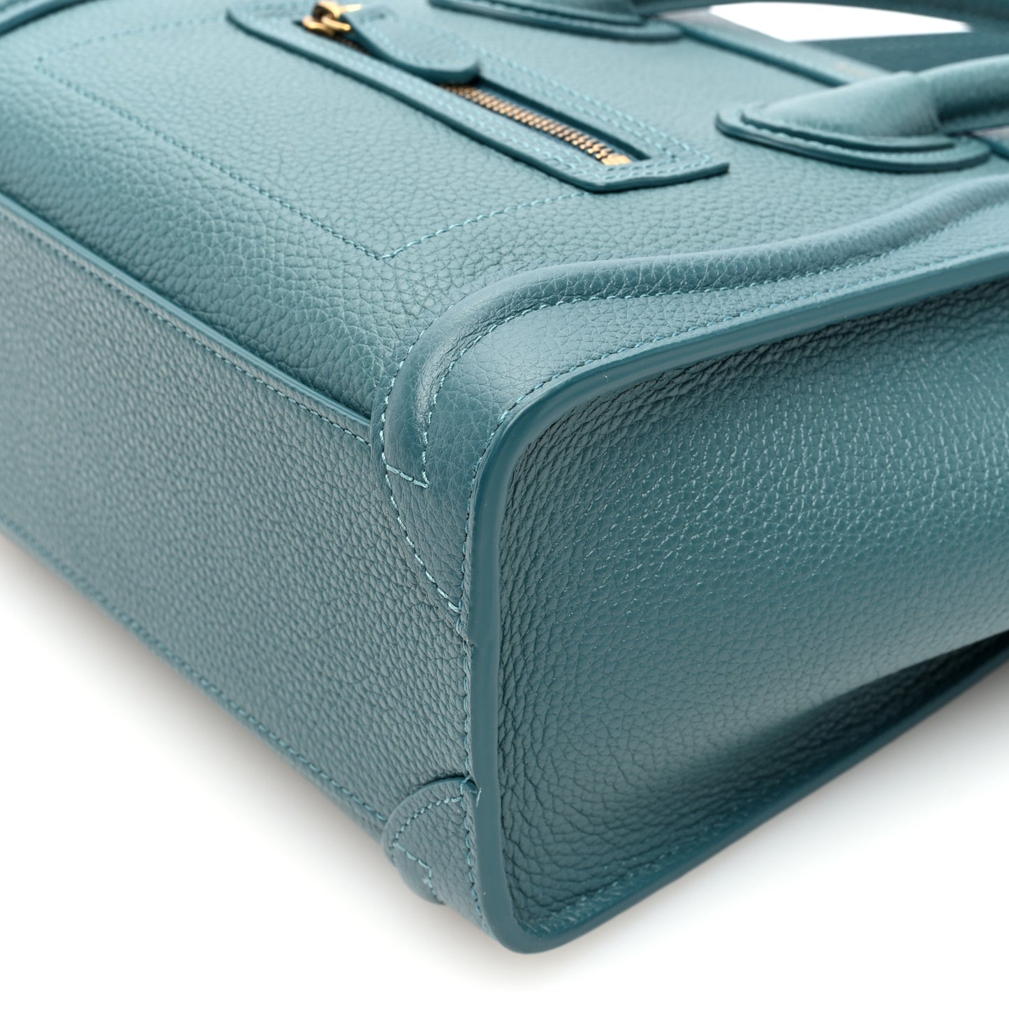 Baby Drummed Calfskin Nano Prussian Blue
