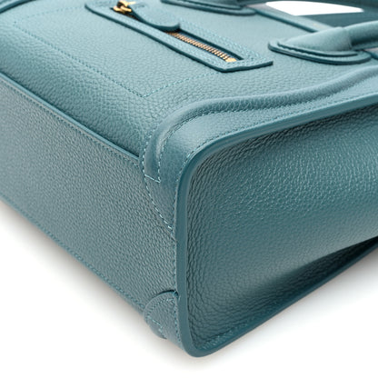 Celine Baby Drummed Calfskin Nano Prussian Blue 10 of 10