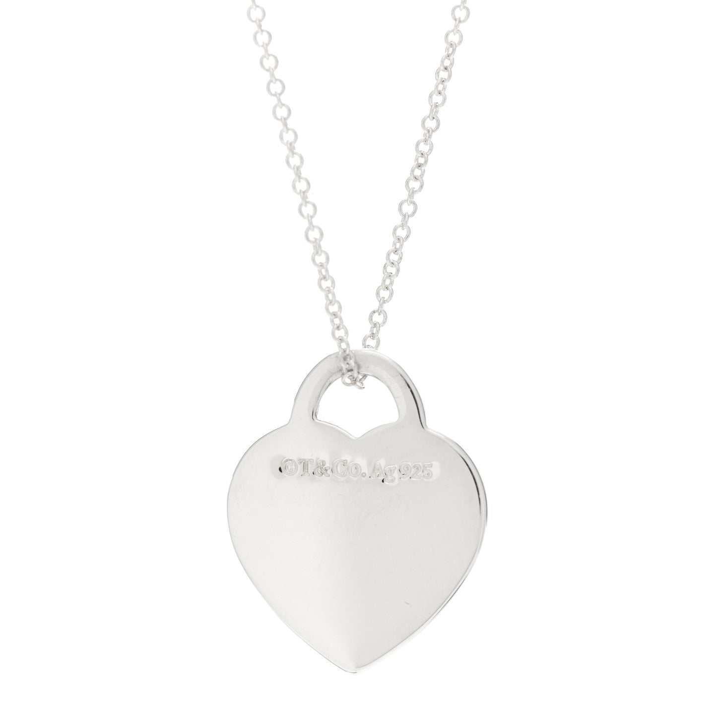 Sterling Silver Diamond Small Return to Tiffany Heart Pendant Necklace