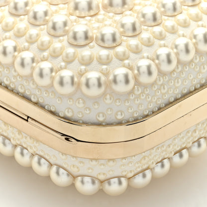 Jimmy Choo Suede Pearl Embellished Micro Cloud Handbag White 8 of 8