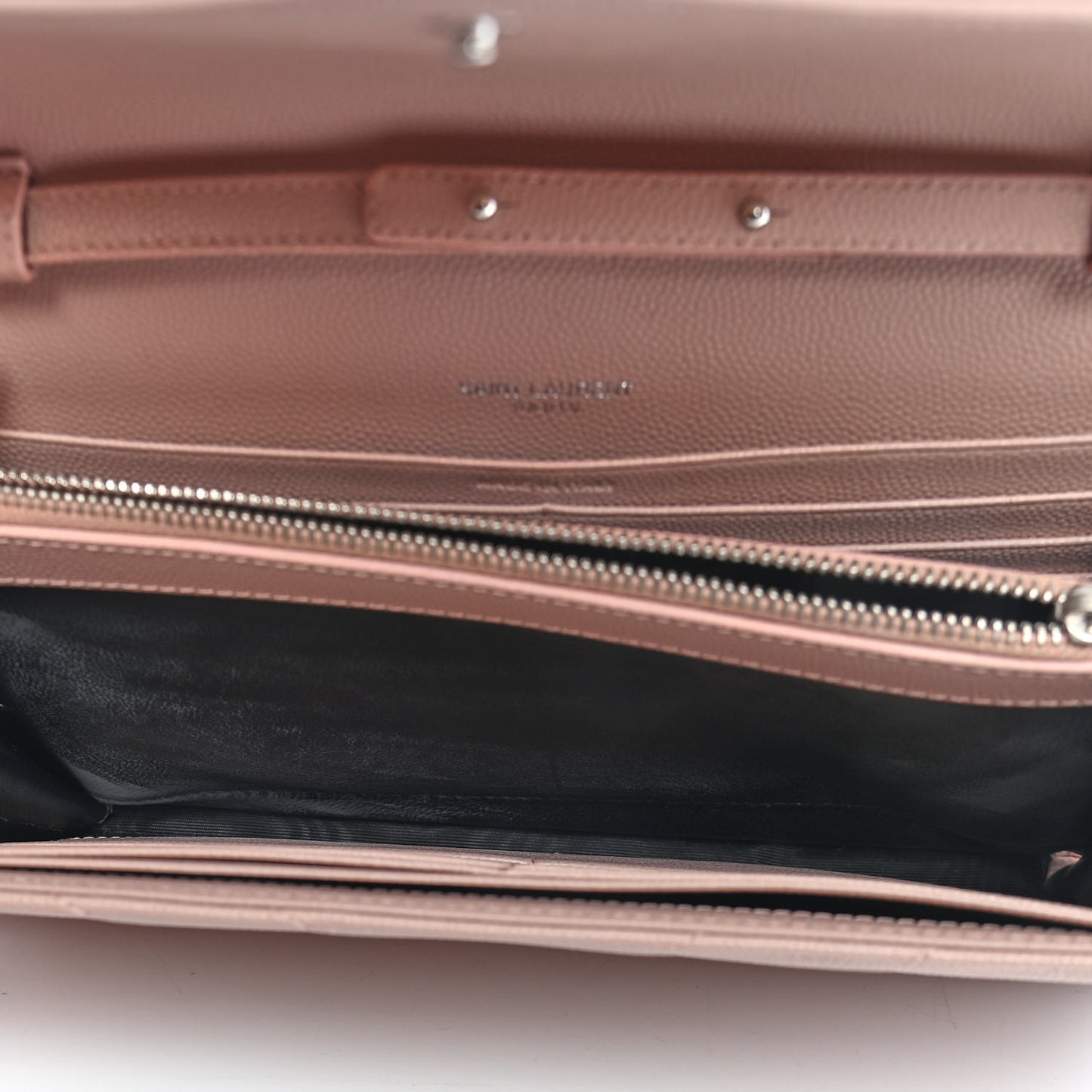 Grain De Poudre Matelasse Chevron Monogram Chain Wallet Pink