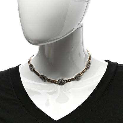 Chanel Crystal Chain CC Link Choker Gold Silver 2 of 4