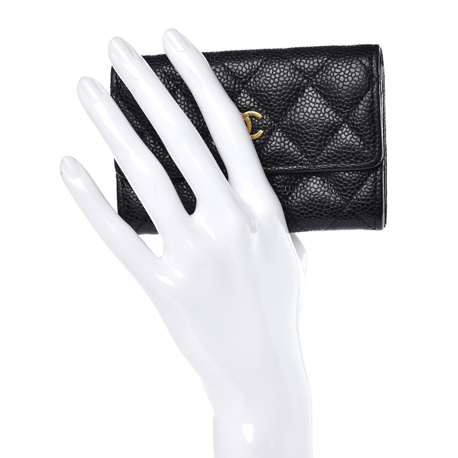 Chanel Caviar Quilted Flap Card Holder Black 2 of 11