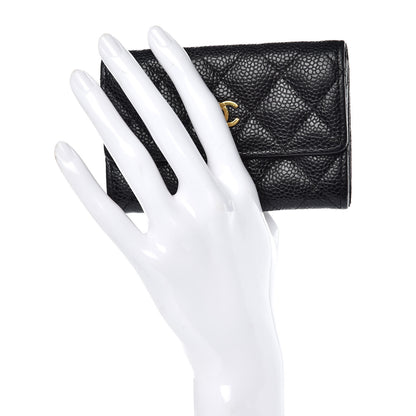 Chanel Caviar Quilted Flap Card Holder Black 2 of 11