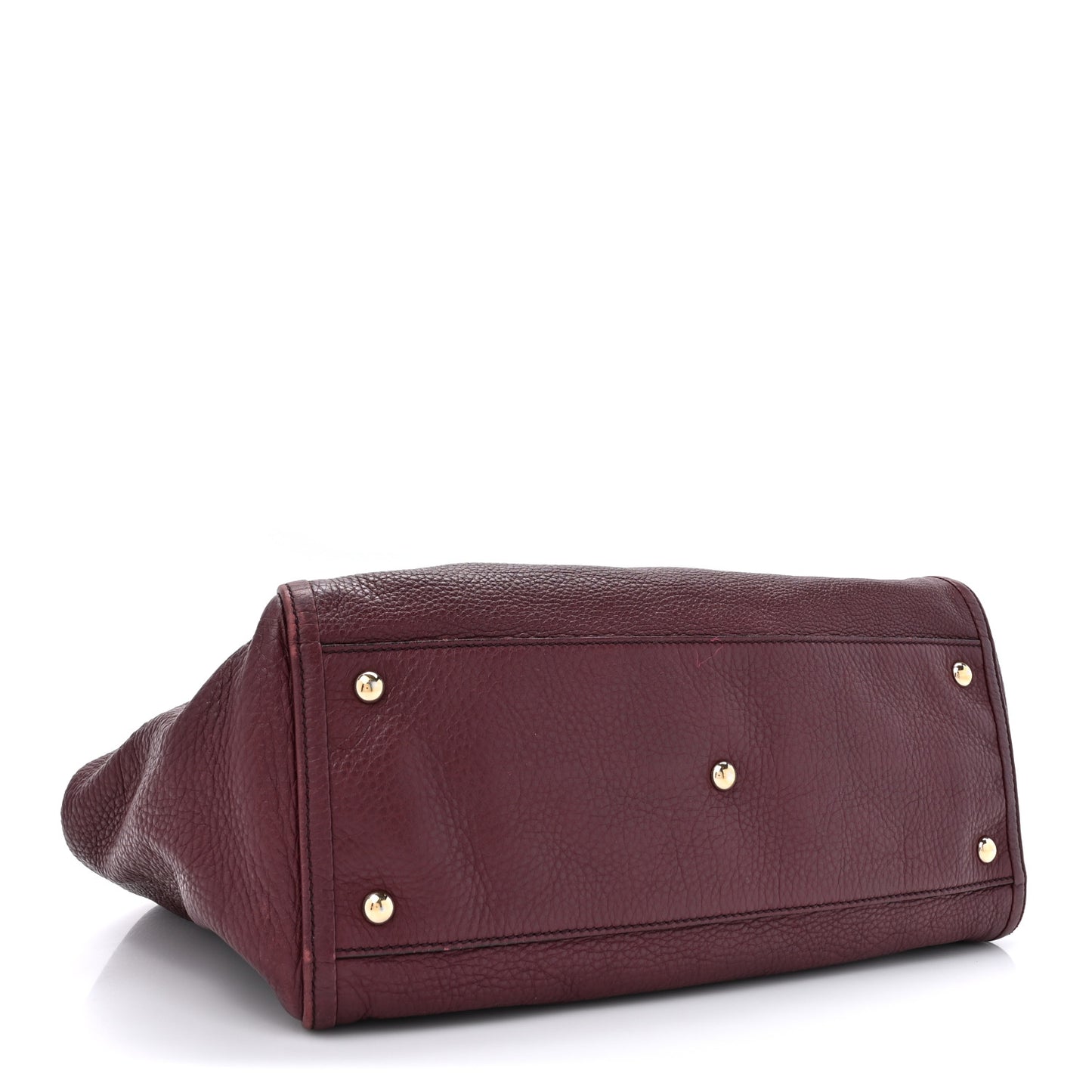 Pebbled Calfskin Medium Soho Shoulder Bag Bordeaux