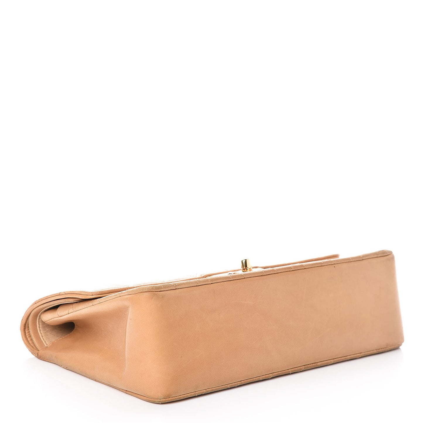 Lambskin Quilted Medium Bijoux Chain Double Flap Beige