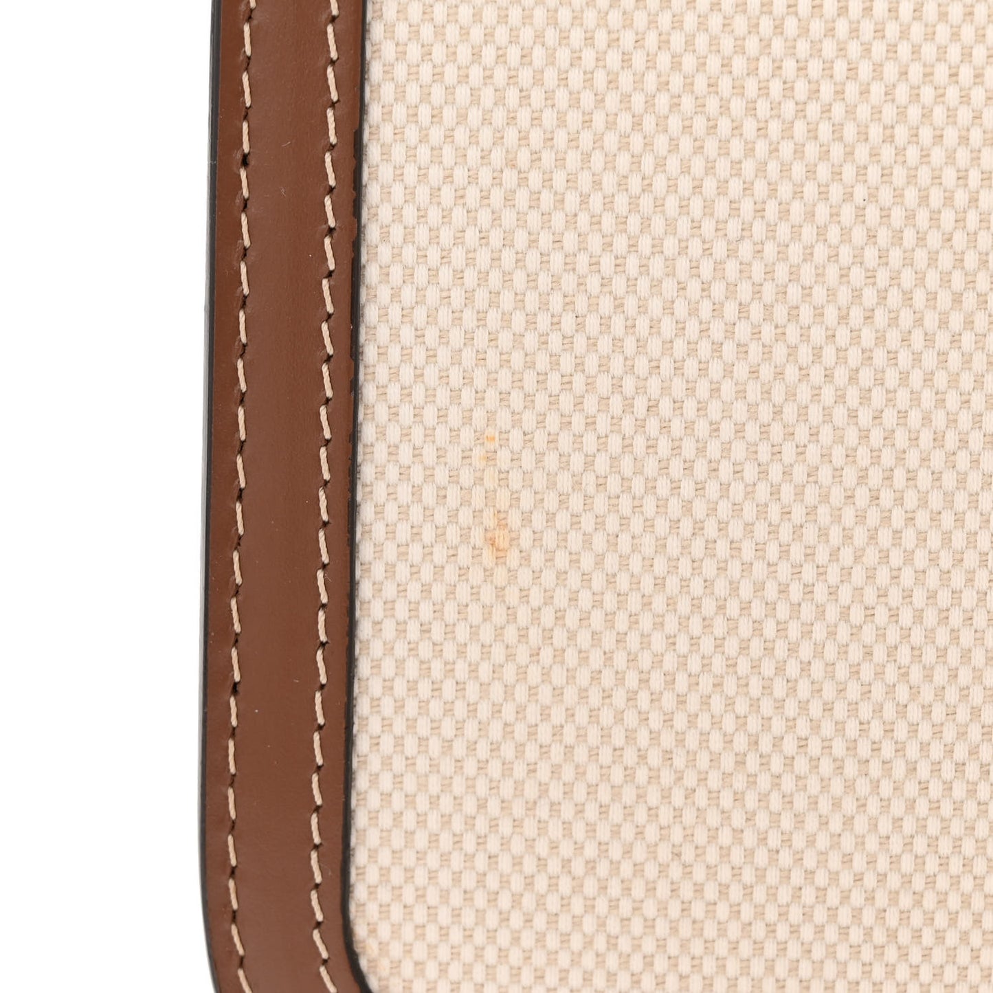 Canvas Calfskin Small TB Bag Natural