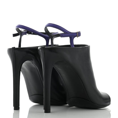 Balenciaga Lambskin Open Toe Glove Sandal 37.5 Black Purple 4 of 12