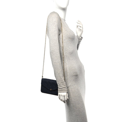 Louis Vuitton Empreinte Pochette Felicie Chain Wallet Marine Rouge 2 of 10