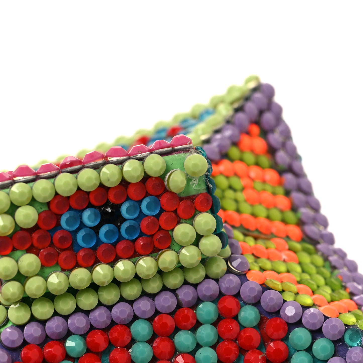 Crystal Beaded Libertine Loves Leiber Dim Sum Pagoda Minaudiere Clutch Multicolor