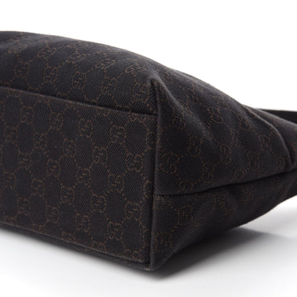Gucci Denim Monogram Small Hobo Dark Brown 7 of 14