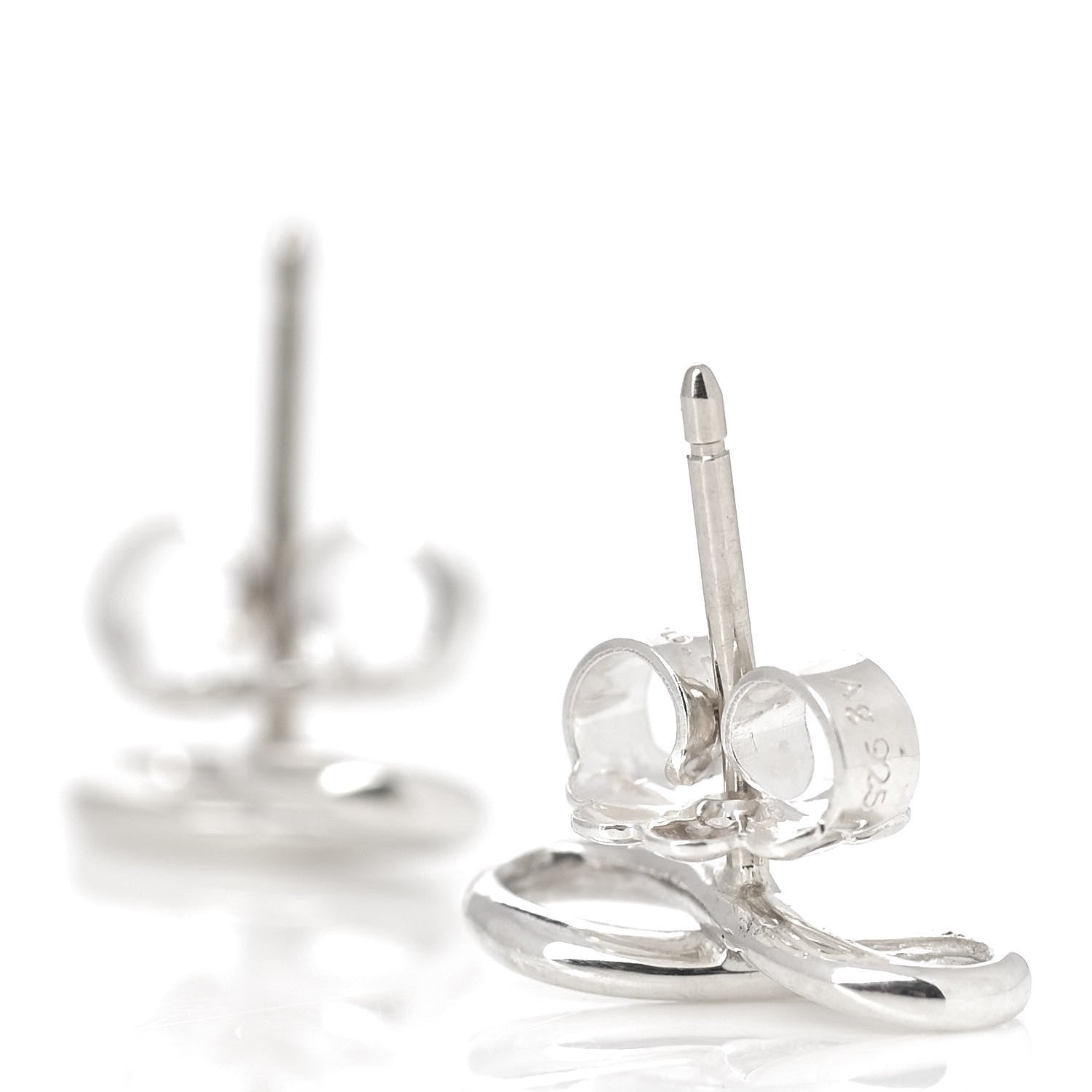 Tiffany Sterling Silver Infinity Earrings 3 of 5