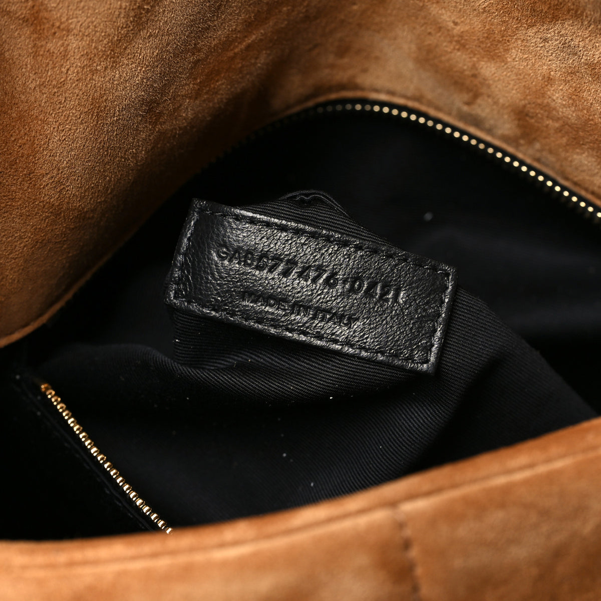 Saint Laurent Suede Calfskin Quilted Small Loulou Puffer Monogram Chain Satchel Cinnamon 7 of 11