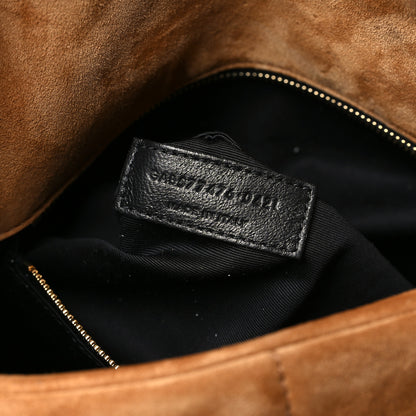 Saint Laurent Suede Calfskin Quilted Small Loulou Puffer Monogram Chain Satchel Cinnamon 7 of 11