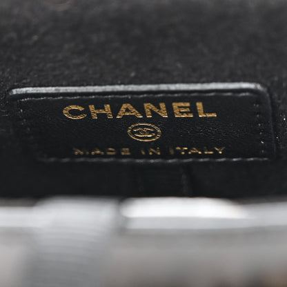 Chanel Lambskin Quilted Chain Around Phone Holder Black 6 of 10