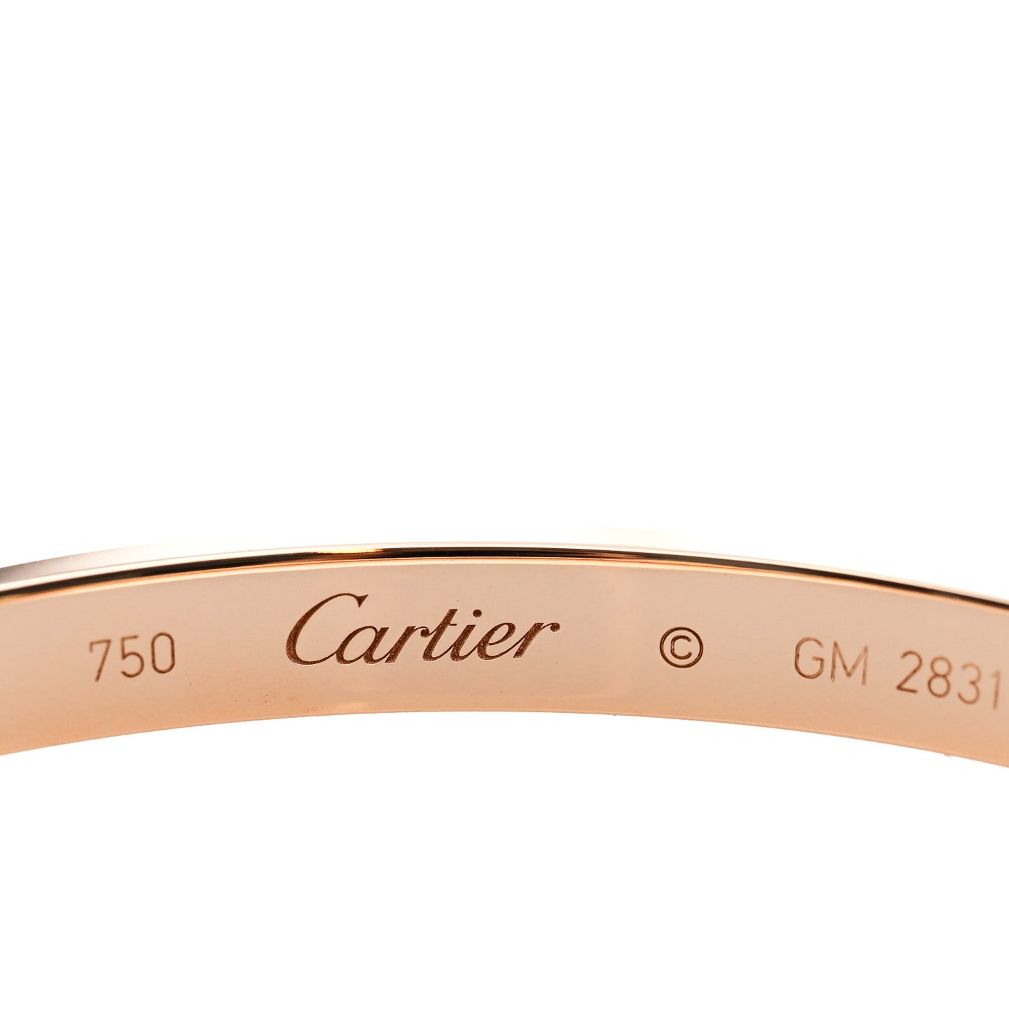 18K Pink Gold LOVE Bracelet 17
