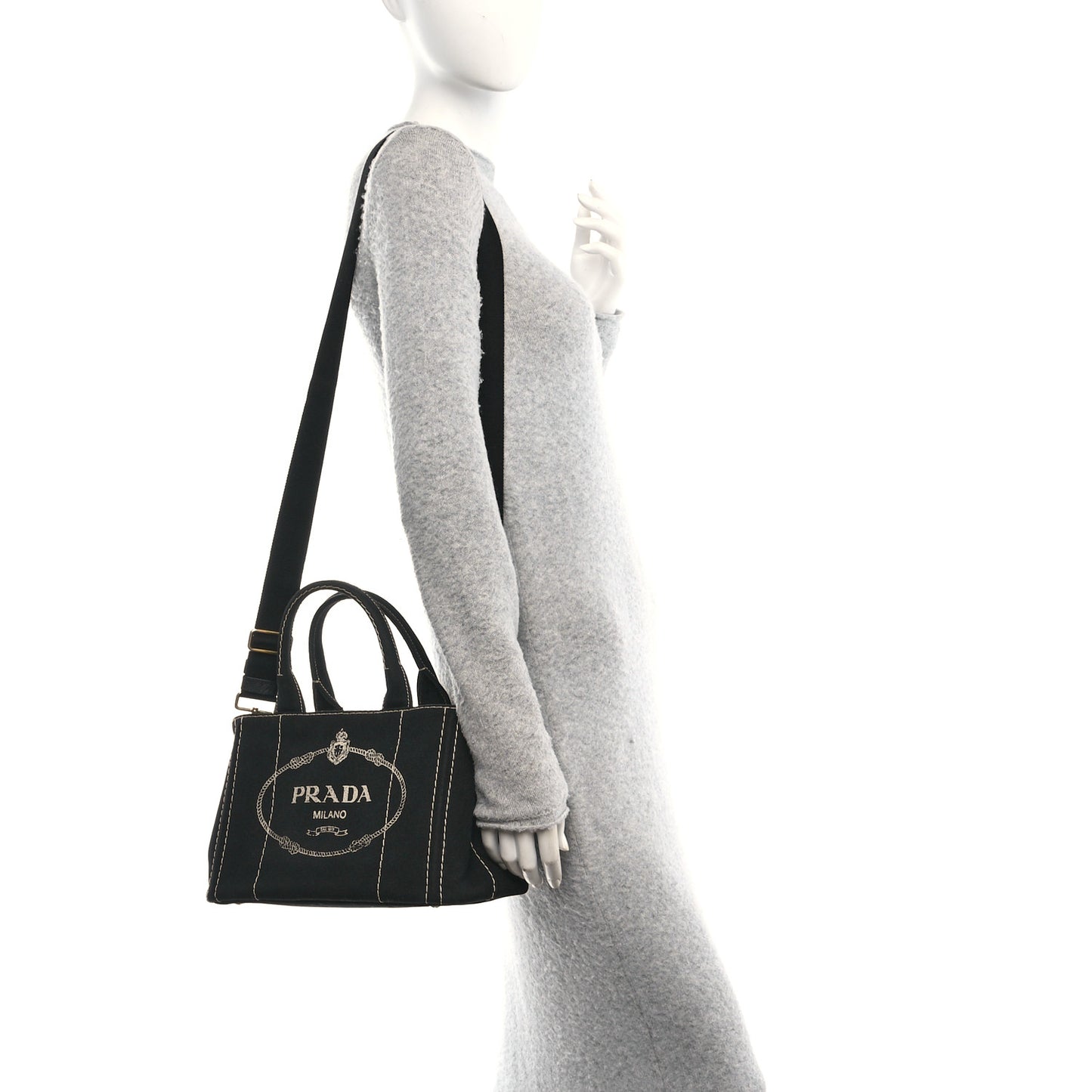 Canapa Small Logo Tote Black Talco