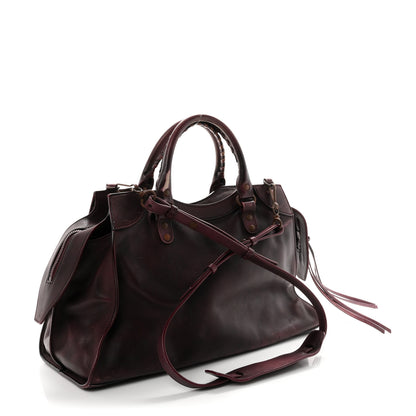 Balenciaga Used Calfskin Rust Hardware Neo Classic City Burgundy 2 of 11
