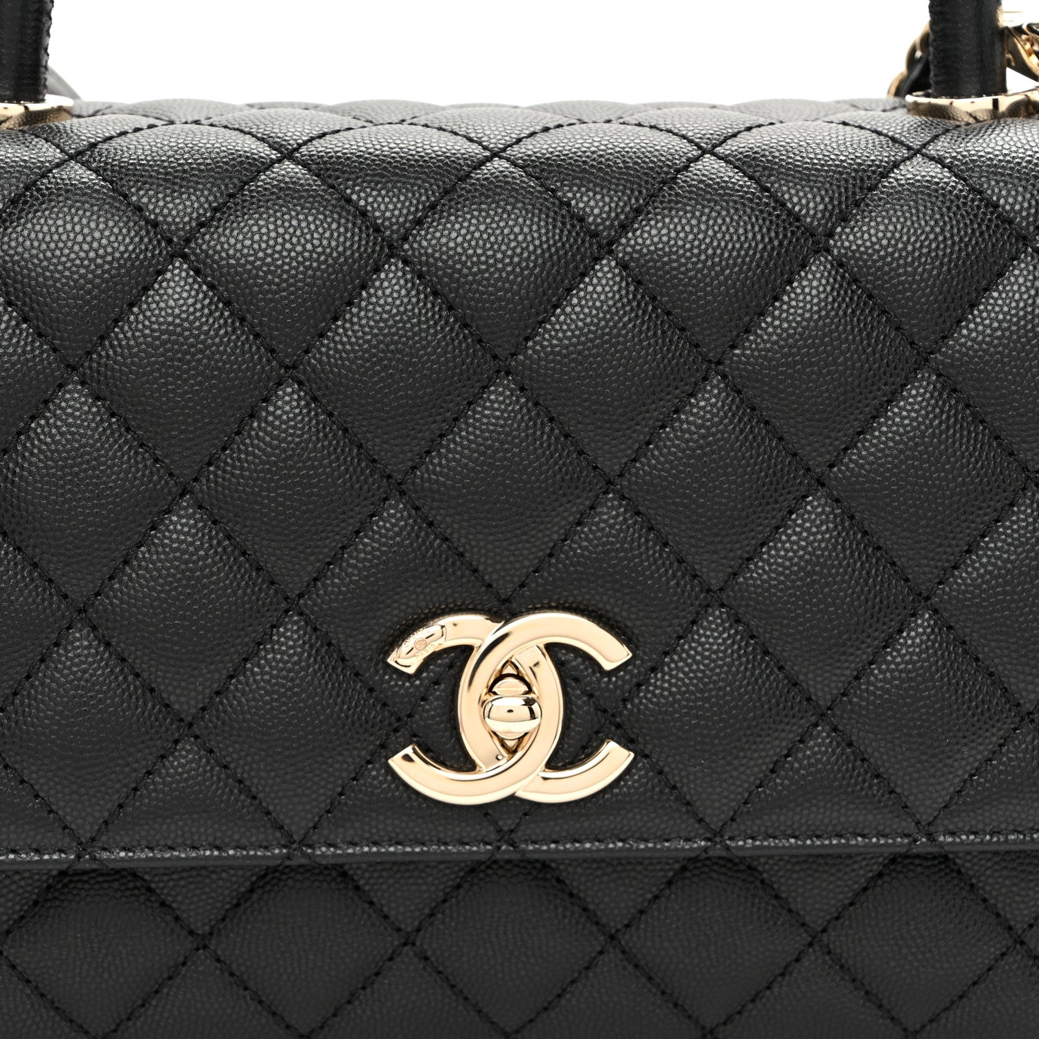 Chanel Caviar Quilted Small Coco Handle Flap Black 8 of 10