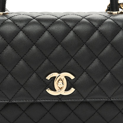 Chanel Caviar Quilted Small Coco Handle Flap Black 8 of 10