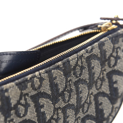 Christian Dior Monogram Mini Saddle Pochette Navy 9 of 12