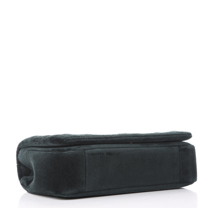 Burberry Velvet Quilted Small Lola Bag Dark Green 3 of 9