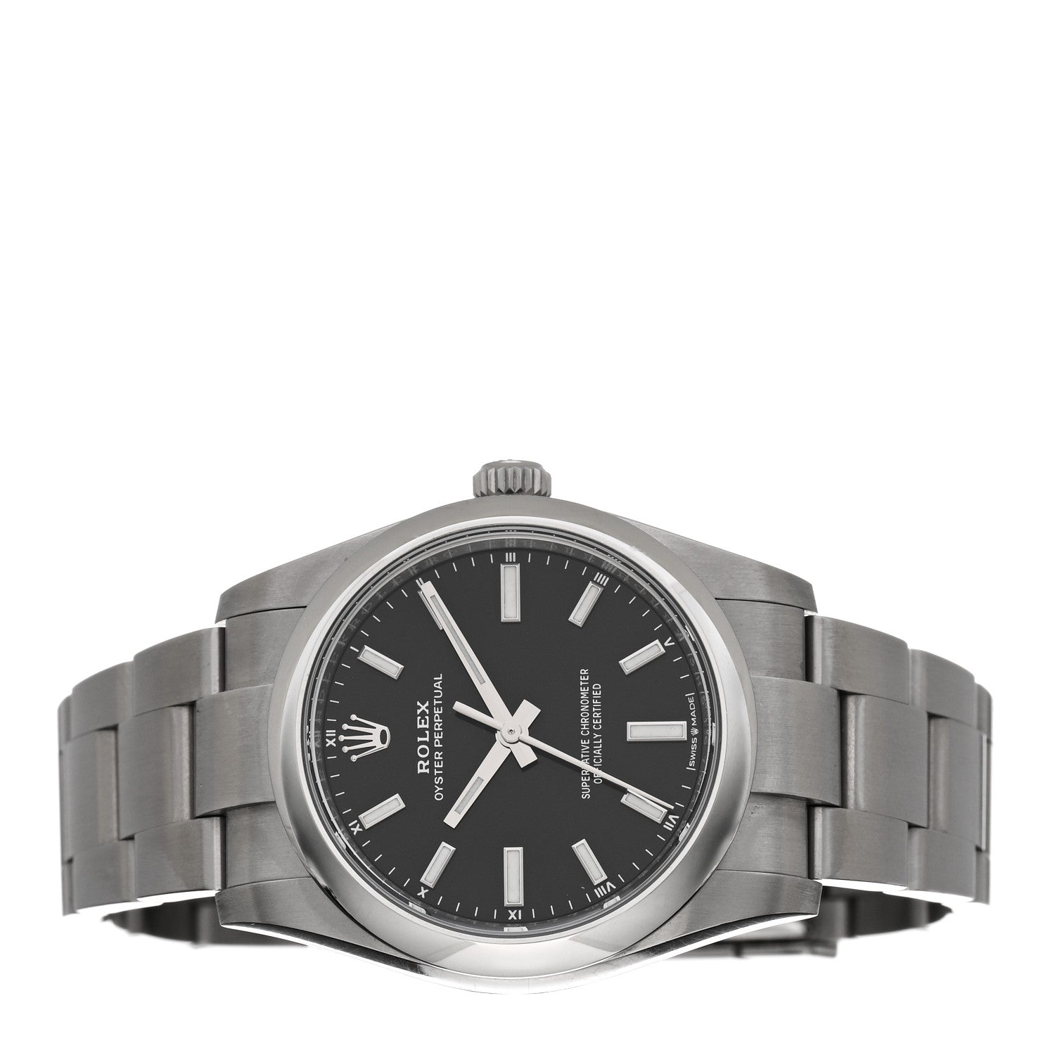 Rolex Stainless Steel 34mm Oyster Perpetual Watch Bright Black 124200 2 of 5