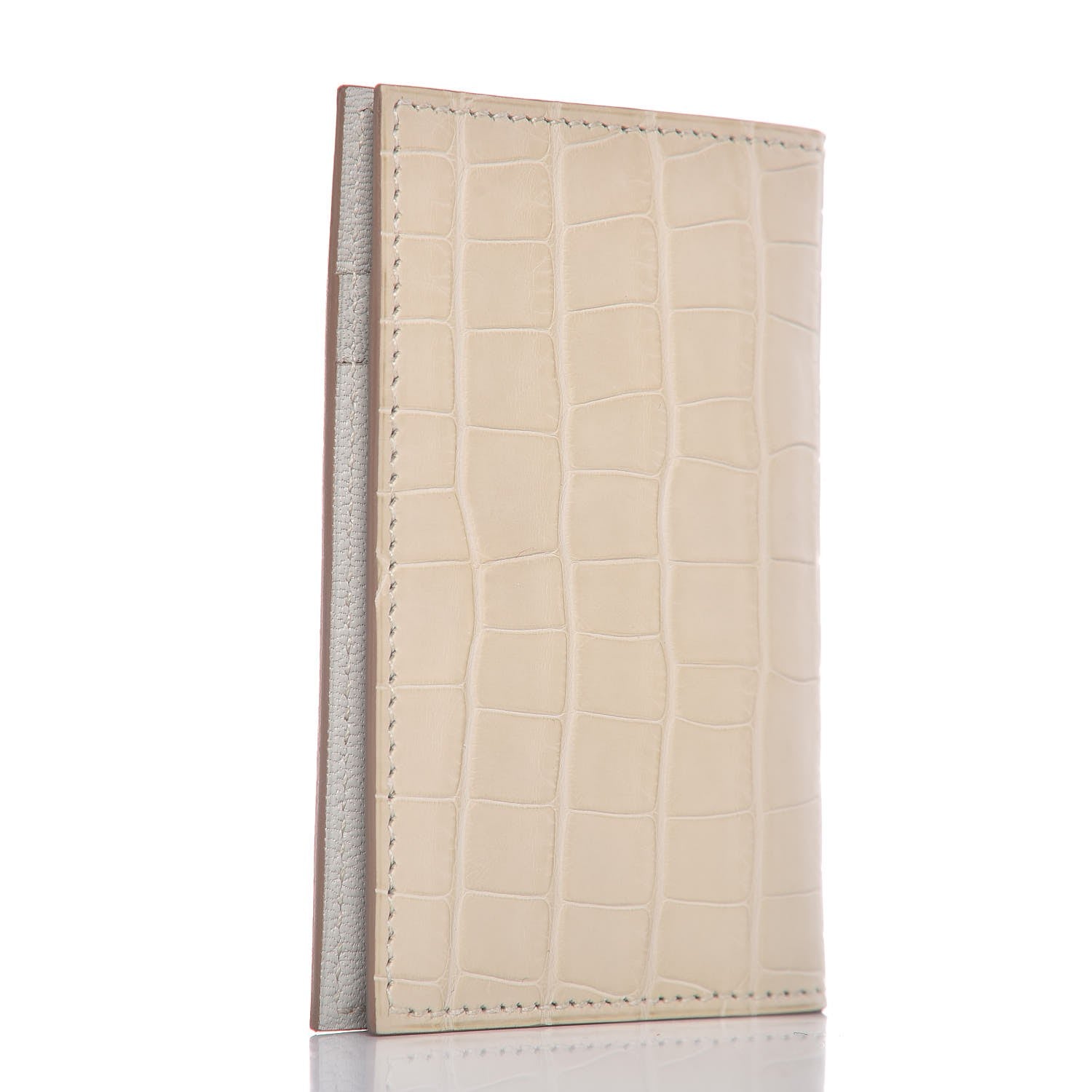 Hermes Matte Alligator MC2 Euclide Card Holder Beton 3 of 8