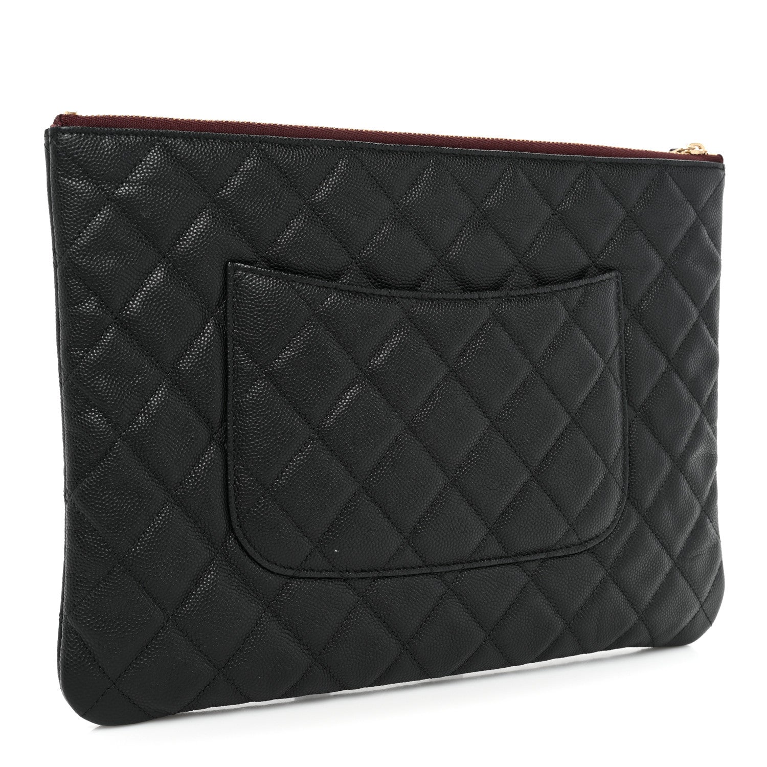 Chanel Caviar Quilted Medium Cosmetic Case Black 3 of 9