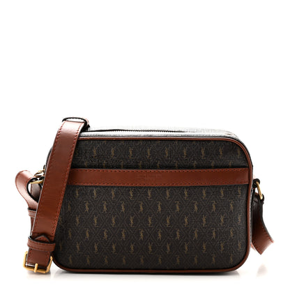 Saint Laurent Canvas Smooth Calfskin Le Monogramme Camera Bag Chestnut 1 of 9
