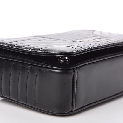 Prada Soft Calf Impunture Medium Diagramme Flap Black 7 of 9