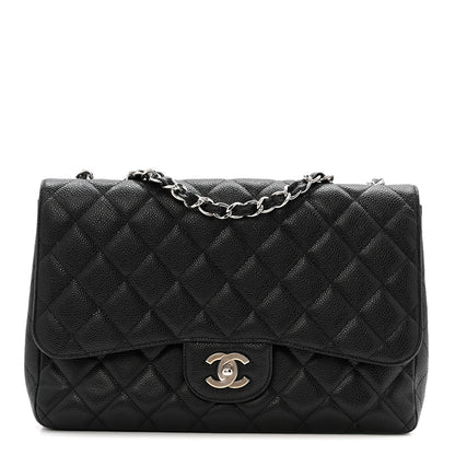 Chanel Caviar Quilted Jumbo Single Flap Black 1 of 15