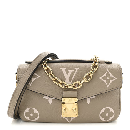 Louis Vuitton Empreinte Monogram Giant Pochette Metis East West Tourterelle Creme 1 of 10
